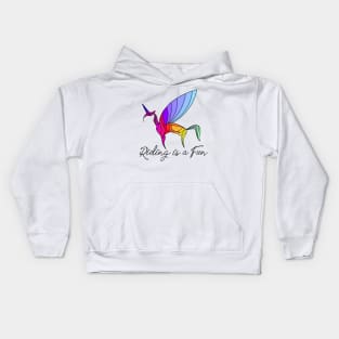 Riding is a fun Kids Hoodie